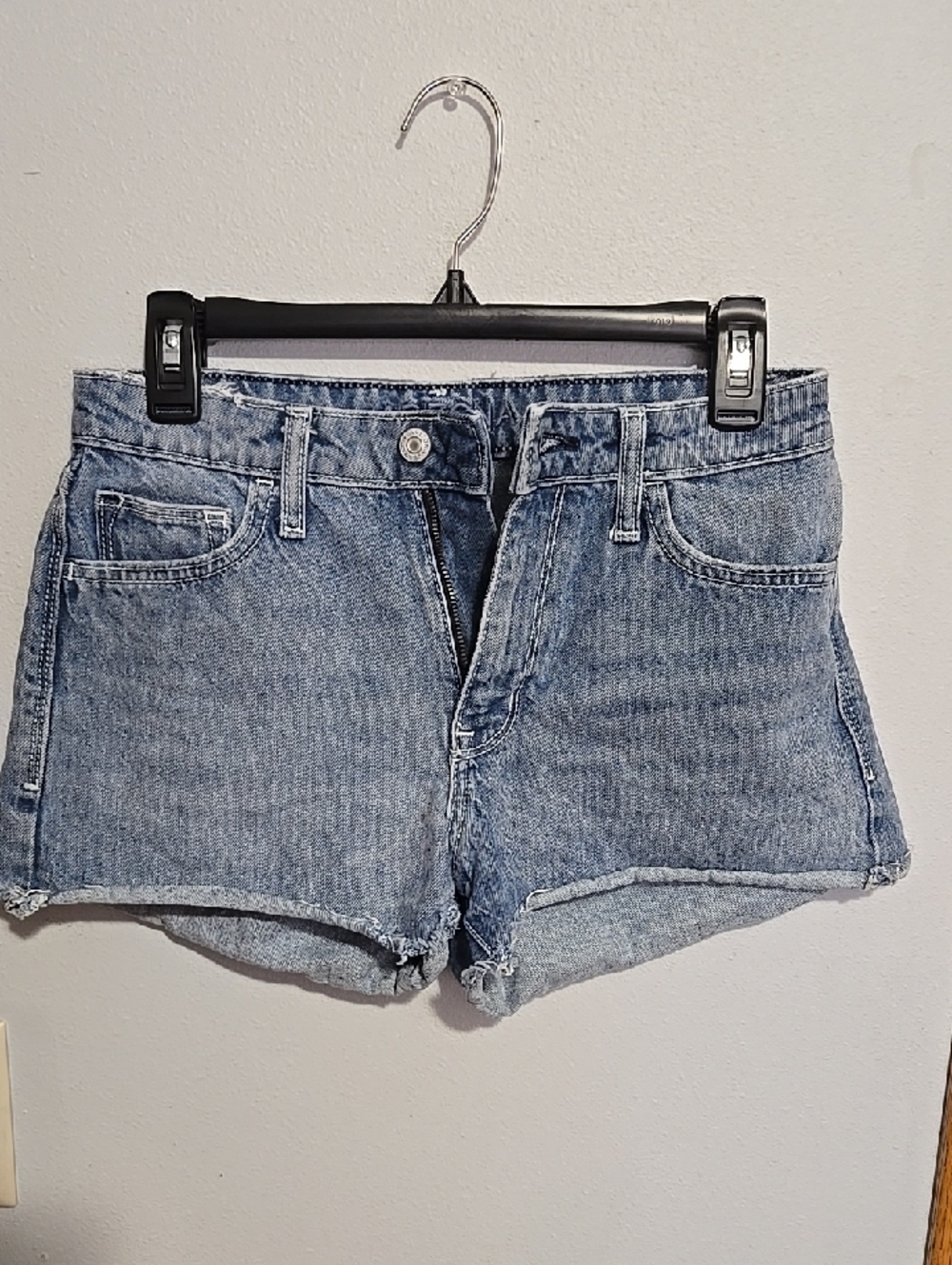 Arizona Jean Company Light Blue Denim Cutoff Shorts Size 5 Festival Hi Rise